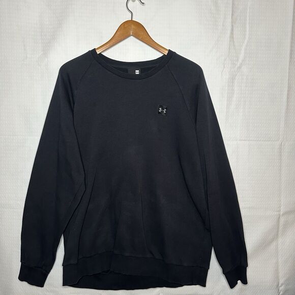 Under Armour XL Black Crewneck Sweatshirt small Under Armor Symbol. - Picture 1 of 6